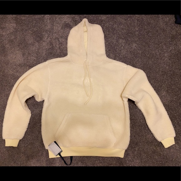 Kith Sherpa Box Logo Hoodie —Marshmallow - Picture 2 of 5
